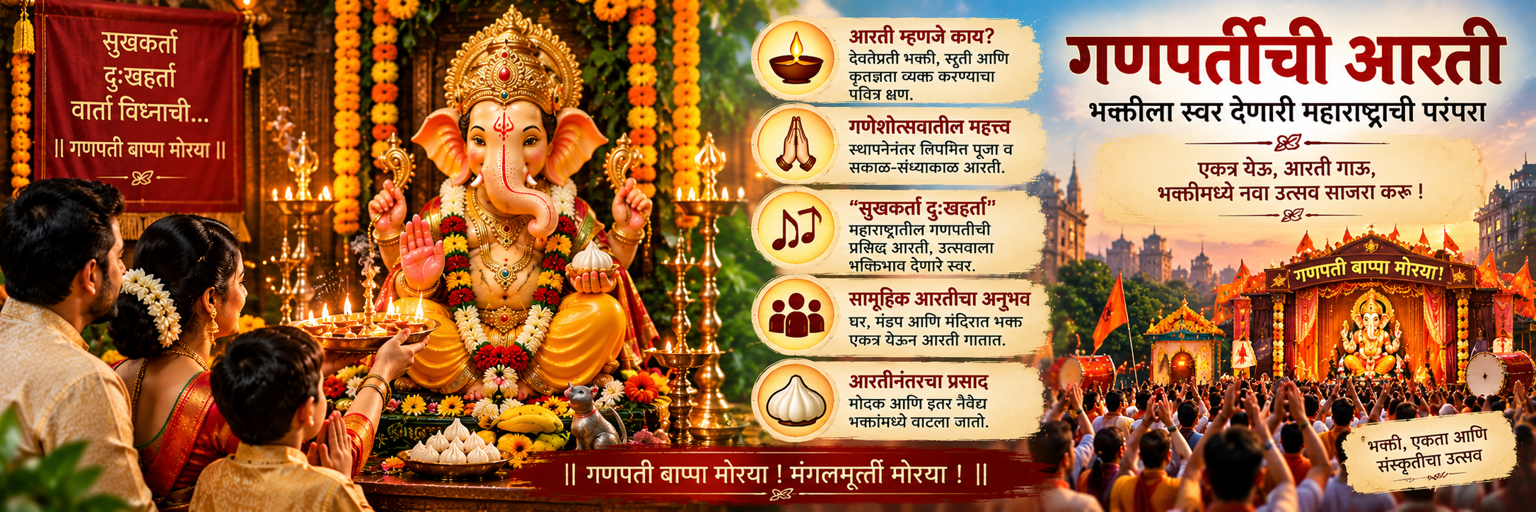 गणपतीची आरती — भक्तीला स्वर देणारी महाराष्ट्राची परंपरा cover