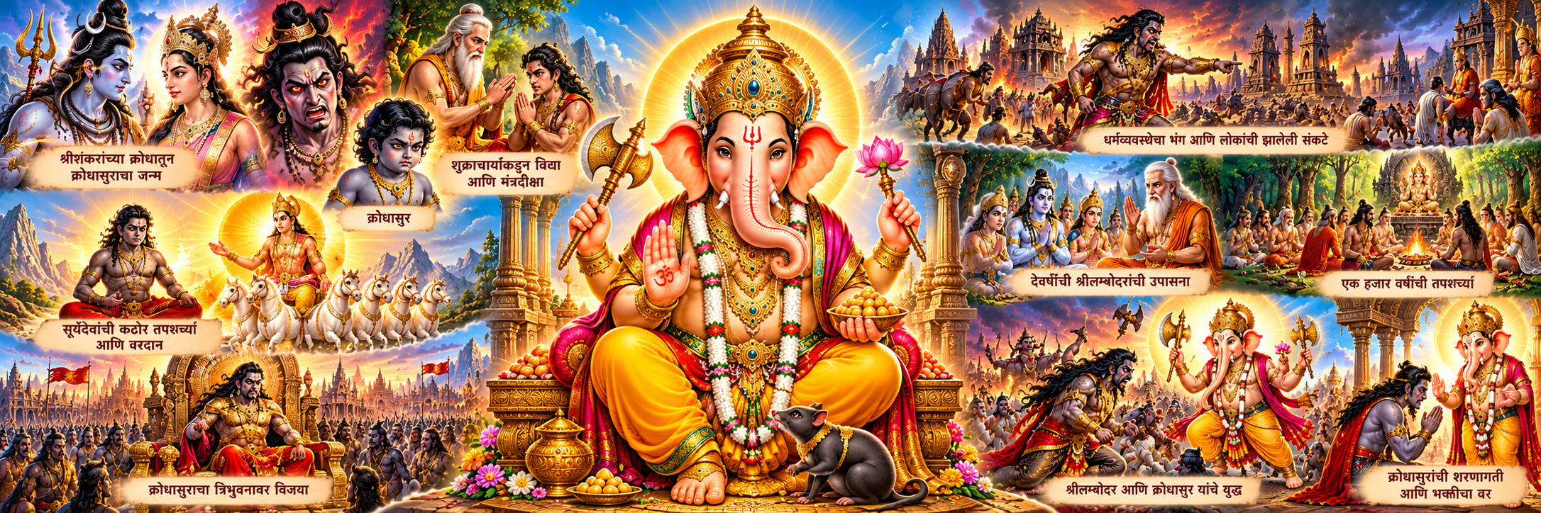 श्री गणेशाचा पाचवा अवतार श्री लंबोदर अवतार cover